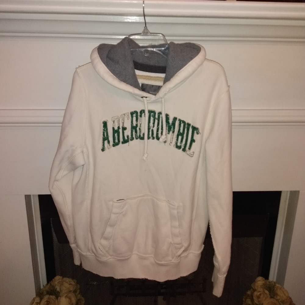 Abercrombie &Fitch Y2K Vintage cream green Hoodie